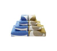 Orla Kiely Bathroom Towels in Stem Bloom Duo, Blue FawnSize: Hand Towel, 50x90cm