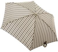 Orla Kiely by Fulton Orla Tiny 2 Small Bi-colour Stem Ochre Women's Umbrella Small Bi-Colour Stem Black & Cream