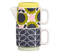 orla Kiely Ceramic Tea for One Set (Teapot & Mug) - Scallop Flower Forest
