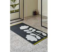 Orla Kiely Cut Stem Bath Mat - Moss-Charcoal Green