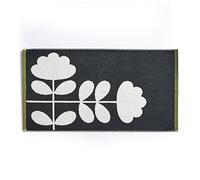 Orla Kiely Cut Stem Bathroom Towel Moss & Charcoal 100% Cotton (Bath Mat 50cm x 90cm)