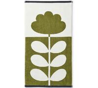 Orla Kiely Cut Stem Bathroom Towel Moss & Charcoal 100% Cotton (Hand Towel 50cm x 90cm)