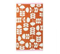 Orla Kiely Cut Stem Bathroom Towel Tulip Pink & Paprika 100% Cotton (Bath Towel 70cm x 125cm)