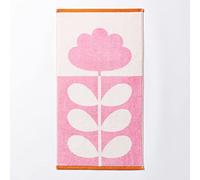 Orla Kiely Cut Stem Bathroom Towel Tulip Pink & Paprika 100% Cotton (Hand Towel 50cm x 90cm)