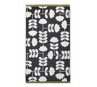 Orla Kiely Cut Stem Towel Range - Moss-Charcoal Green