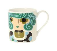 Orla Kiely Dee Dee Teal Quite Big Mug 350ml Bone China
