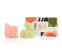 Orla Kiely Dog and Snail Molded Candle Gift Set, Pink and Green, Eucalyptus