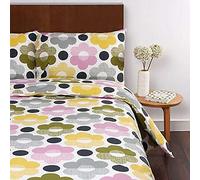 Orla Kiely Double Duvet Set (Duvet Cover + 2 Pillowcases) - Scribble Sunset Flower Multi (Multi Stem Gift Boxed)