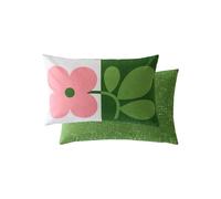 Orla Kiely Floret Cotton Rich Cushion with Linen Pink Mix