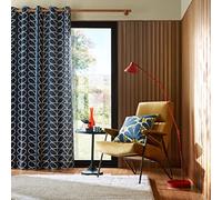 Orla Kiely Linear Stem Whale Eyelet CurtainsCurtain Size: Width 167cm (66") x Drop 183cm (72")