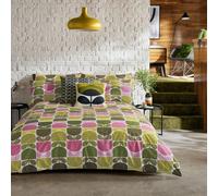 Orla Kiely Multi Block Stem 100% Cotton Percale 200 Thread Count Duvet Cover Set