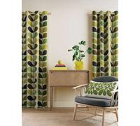 Orla Kiely Multi Stem Eyelet Curtains Yellow Mix