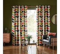 Orla Kiely Multi Stem Pair Lined Eyelet Curtains, Multi