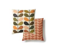 Orla Kiely Pure Cotton Multi Stem Cushion Orange Mix