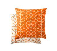 Orla Kiely Pure Cotton Small Linear Stem Cushion Orange Mix