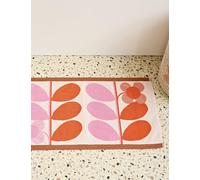 Orla Kiely Pure Cotton Stem Bloom Duo Bath Mat Pink Mix
