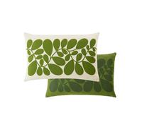 Orla Kiely Pure Cotton Sycamore Stripe Reversible Cushion Green Mix