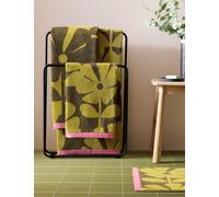 Orla Kiely Pure Cotton Wildflower Bath Mat Yellow Mix