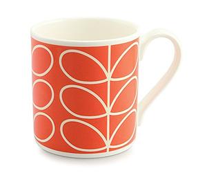 Orla Kiely Quite Big Linear Stem Mug - Poppy