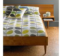 Orla Kiely Duvet Cover Scribble Stem 200 TC Percale Sea Grass/Duck Egg Super King