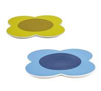 Orla Kiely Set of 2 Ceramic Trivets in Sunflower & Sky