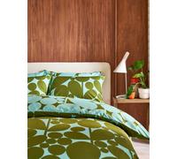 Orla Kiely Set of 2 Pure Cotton Bubble Flower Pillowcases Green Mix