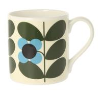 Orla Kiely Stem Bloom Turquoise Quite Big Mug 350ml - Bone China