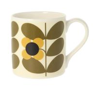 Orla Kiely Stem Bloom Yellow Quite Big Mug 350ml - Bone China
