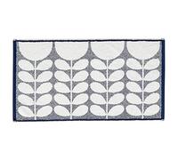 Orla Kiely Sunflower Bathroom Towel 580gsm 100% Cotton Whale Blue (Bath Mat 50 x 90 cm)