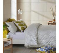 Orla Kiely - Tiny Stem Light Cool Grey Double 100% 220TC Cotton Duvet Cover - Grey