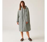 Regatta Womens Orla Kiely Waterproof Fleece Changing Robe - Jasmine Flower Black