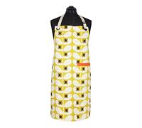Orla Kiely Wild Rose Stem Ochre Cotton Apron for Women Men Cooking 860mm x 670mm