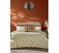 Orla Kiely Wisteria 100% Cotton Percale 200 Thread Count Duvet Cover Set Natural