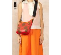 Orla Kiely Women's Cross Carry Crossbody - Lattice Flower Tile Conker in Orange Orla Kiely Orange One Size