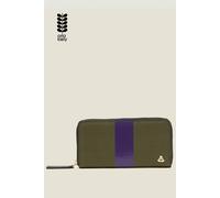 Orla Kiely Women's Forget Me Not Wallet - Shiny Stripe Spruce Purple in Green Orla Kiely Green One Size