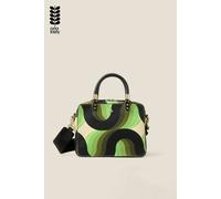 Orla Kiely Women's Medium Block Handbag - Rolling Waves Electra in Green Orla Kiely Green One Size