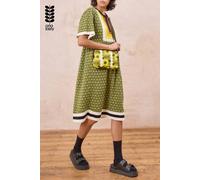 Orla Kiely Women's Retro Flower Print Slim Crossbody Bag with Adjustable Strap in Yellow Orla Kiely Yellow One Size