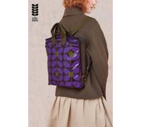 Orla Kiely Women's Retro Stem Print Backpack With Laptop Sleeve in Purple Orla Kiely Purple