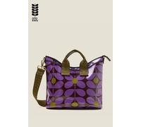 Orla Kiely Women's Retro Stem Print Carry Grab Tote Bag with Detachable Strap in Purple Orla Kiely Purple