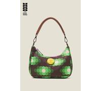 Orla Kiely Women's Vegan Mini Shoulder Bag with Adjustable Strap & Flower Haze Print in Green Orla Kiely Green One Size