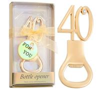 Orlabno 12 Pack Gold 40th Birthday Party Favors Bottle Openers, Bulk Wedding Return Gifts Keepsakes, Souvenirs & Decorations for Guests