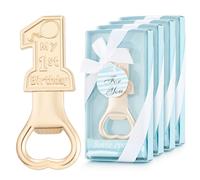 Orlabno 12 Packs 1st Birthday Party Favor and Souvenir Bottle Opener - Perfect Return Gifts for Guest and Decorations for Baby's First Birthday Party (12, Blue)