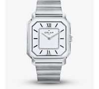 Orlam Mens Heritage White Square Dial Silver Bracelet Watch ORSSBHE004