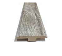 Orlando Classic Grey Laminate & Wood Flooring Section Transition Bar MDF Threshold Strip T Bar Profile Door Strip Moulding Oak Trim (1, 2400mm (7ft 9"))