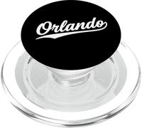 Orlando Florida Cool Retro Script 1970s White Text Vintage PopSockets PopGrip for MagSafe