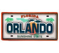 Orlando Florida License Plate Dual Layer MDF Magnet 2" x 4.5"