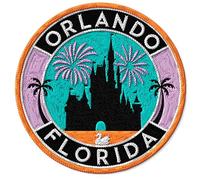 Orlando Florida Patch for Clothes - Embroidered Iron on Patch for Backpack Jacket - Fabric Sports Patches for Clothes Souvenirs & Gifts ID45095