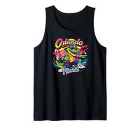 Orlando Florida Retro 80s 90s Funky Alligator in Sunglasses Tank Top