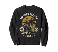 Orlando Florida Sunset Hotrod Alligator Design Sweatshirt