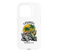 Orlando Florida USA Funny Manatee Alligator Design Case for iPhone 15 Pro